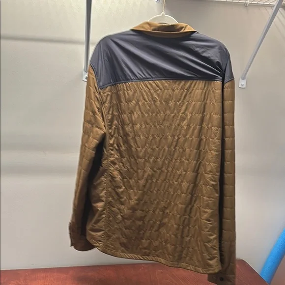 Men's Brown and Black Quilted Jacket - Picture 6 of 7